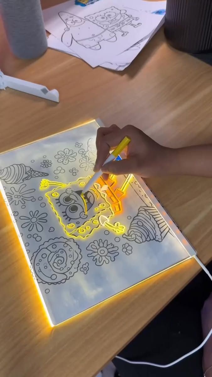 Lysende LED-tegnebrett